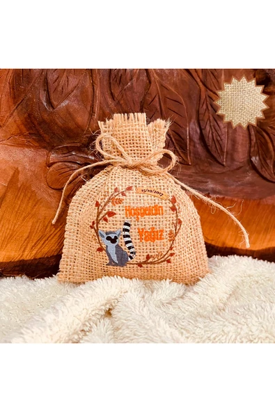 TexKid Kişiye Özel Jüt Kese Düğün Nişan Doğum Günü Özel Gün Tasarımlı Lavanta Kesesi 25'li (Lavanta Dahil) ürün görseli 1