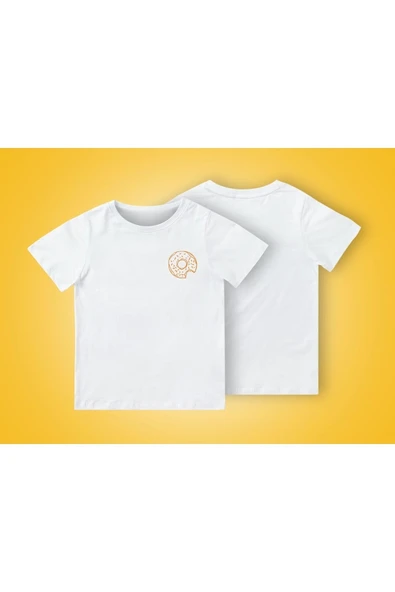 TexKid Turuncu Donut Baskılı Çocuk Tişört ürün görseli 1