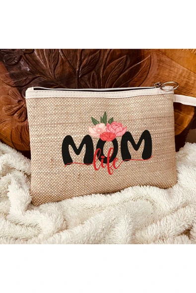 TexKid Anne/Mom Çiçek Tasarımlı 3'lü Matruşka Hediye Clutch/Makyaj/El Çantası ürün görseli 1