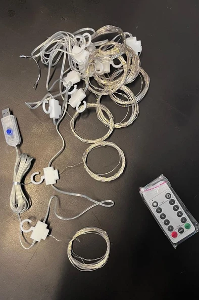 Şahnet Kumandalı RGB Perde Led Işık 3x3 Mt - Peri Led - Resim 2