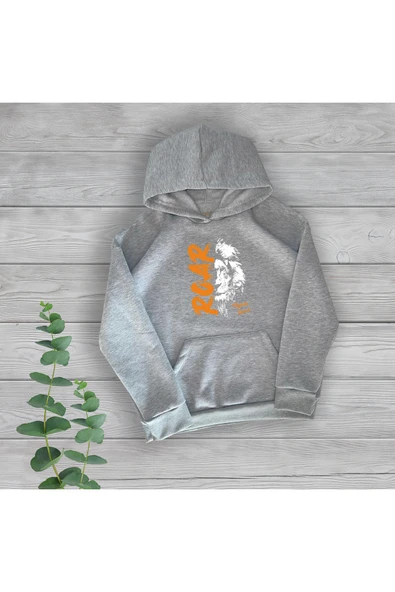 TexKid Roar Aslan Göğüs Baskılı Unisex Oversize Sweatshirt ürün görseli 1