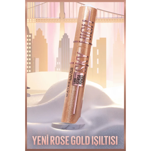 Maybelline New York Sky High Rosegold Glitz Maskara - Resim 4