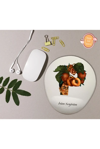 hediye kapımda Kişiye Özel Desenli Harf Temalı Mousepad Bilek Destekli P Harfi ürün görseli 1