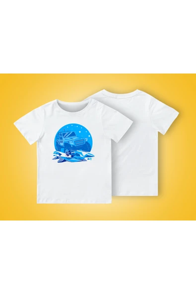 TexKid Araba Baskılı Çocuk Tişört ürün görseli 1