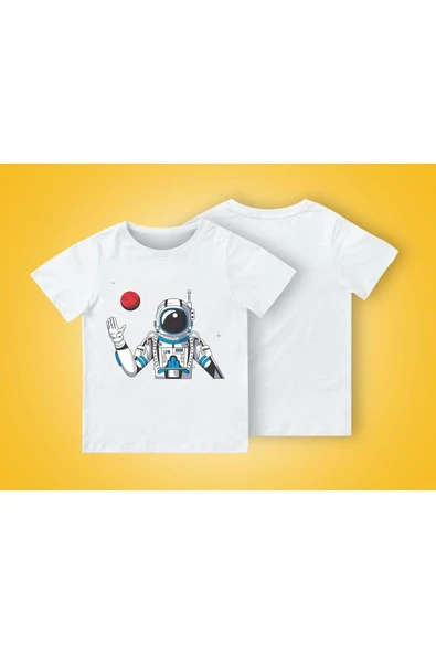 TexKid Gezegen Astronot Baskılı Çocuk Tişört ürün görseli 1