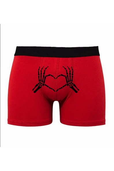 TexKid İskelet Kalp Baskılı Erkek Man Boxer ürün görseli 1
