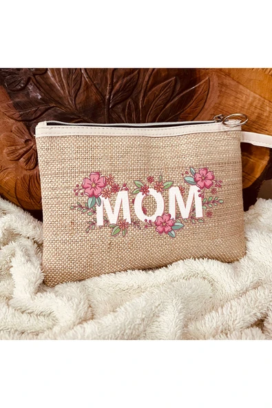 TexKid Anne/Mom Çiçek Tasarımlı 3'lü Matruşka Hediye Clutch/Makyaj/El Çantası ürün görseli 1