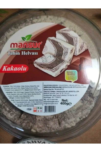 Mansur tahin helvası kakaolu 400 gr ürün görseli 1