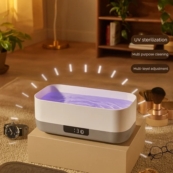 DailyTech Ultrasonik Gözlük Temizleme Cihazı Takı Saat Lens Derin Temizlik Makinesi - Resim 4