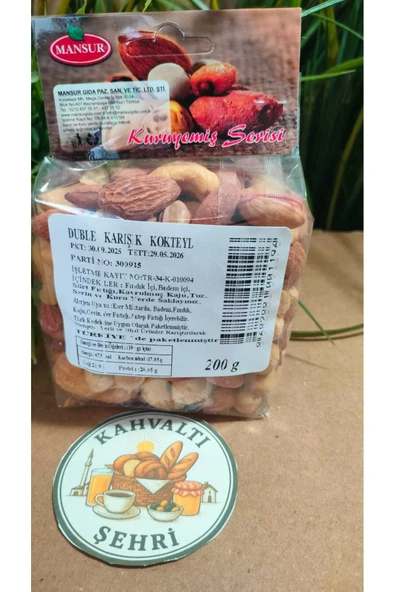 Mansur KARIŞIK KURUYEMİŞ DUBLE 200 GR - Resim 2