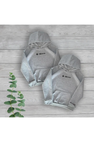 TexKid Kişiye Özel Spotify Barkod'lu Yıldönümü Tarih Baskılı Sevgili Çift Oversize Sweatshirt ürün görseli 1