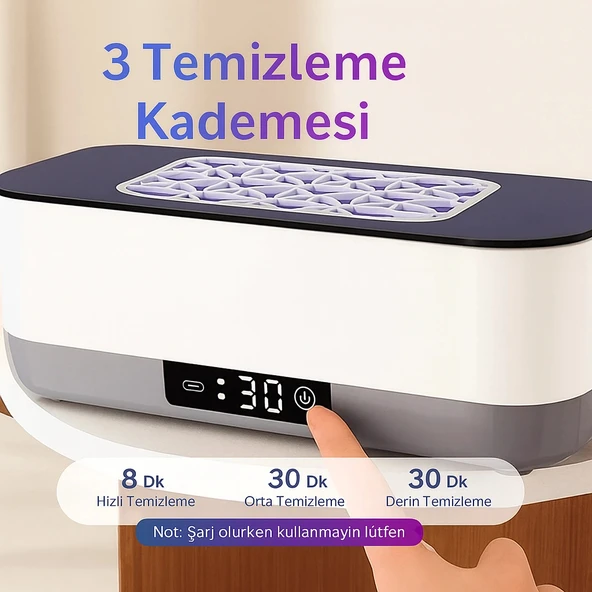 DailyTech Ultrasonik Gözlük Temizleme Cihazı Takı Saat Lens Derin Temizlik Makinesi - Resim 2