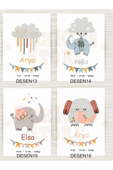 TexKid Kişiye Özel Bebek Doğum Panosu Yastık - Resim 4