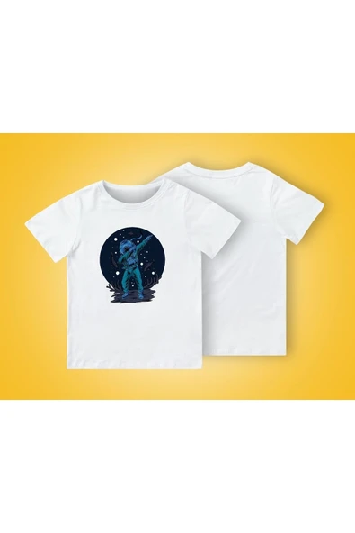 TexKid Dans Eden Astronot Baskılı Çocuk Tişört ürün görseli 1