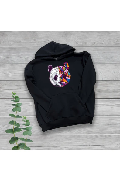 TexKid Panda Göğüs Baskılı Unisex Oversize Sweatshirt ürün görseli 1
