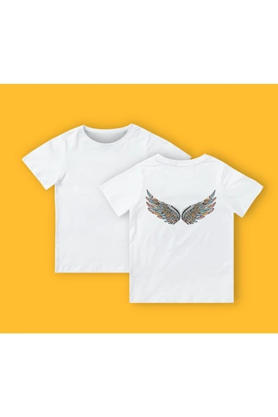 TexKid Melek Kanadı Baskılı Çocuk Tişört (Arka Yüz) ürün görseli 1