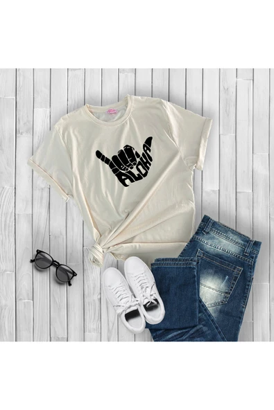 TexKid Aloha Tasarımlı Yetişkin Tişört ürün görseli 1