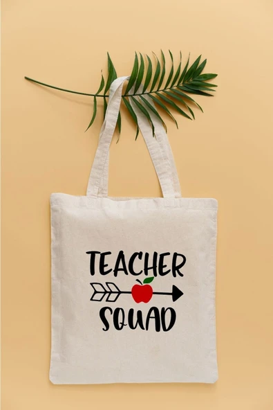 TexKid Öğretmen Takımı Yazılı Sıvı Geçirmez Bez Çanta ürün görseli 1