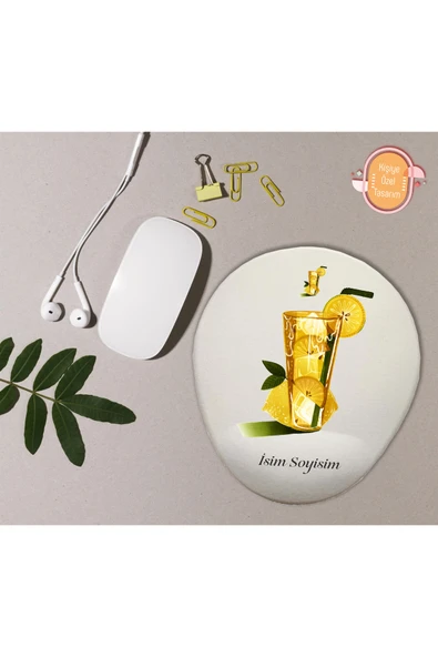 hediye kapımda Kişiye Özel Desenli Harf Temalı Mousepad Bilek Destekli I Harfi ürün görseli 1