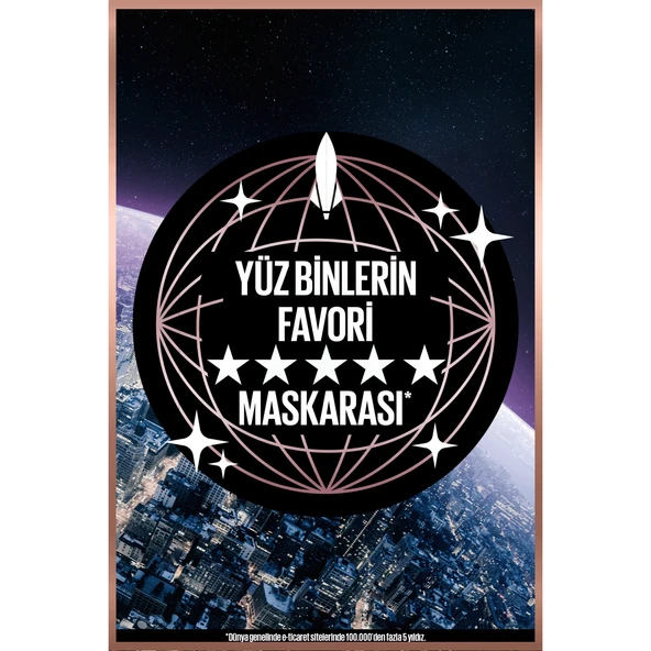 Maybelline New York Sky High Rosegold Glitz Maskara - Resim 6