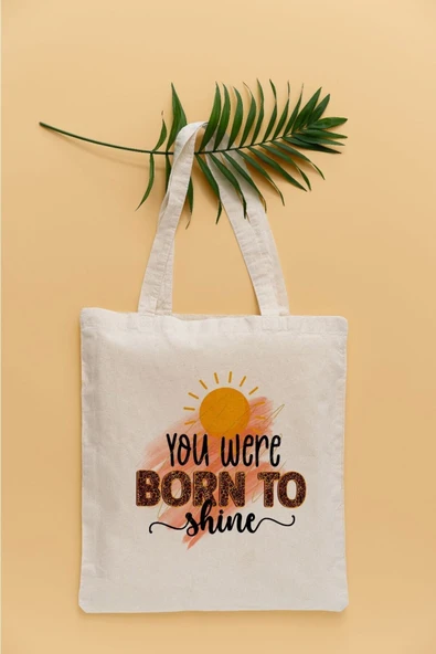 TexKid Parlamak İçin Doğdun Yazılı Sıvı Geçirmez Bez Çanta ürün görseli 1