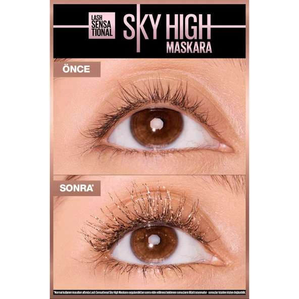 Maybelline New York Sky High Rosegold Glitz Maskara - Resim 2