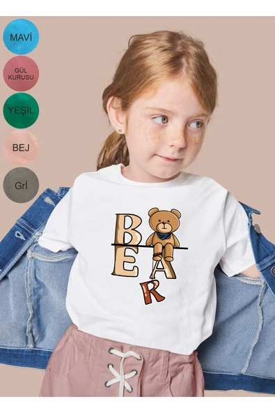 TexKid Eğlenceli Ayı Bear Tasarımlı Çocuk Tişört ürün görseli 1