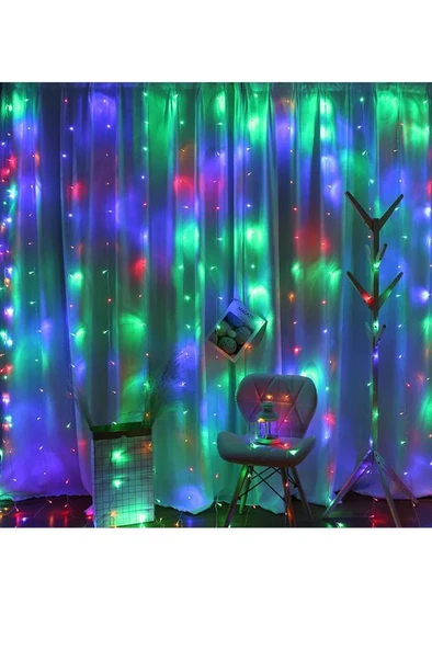 Şahnet Kumandalı RGB Perde Led Işık 3x3 Mt - Peri Led - Resim 10