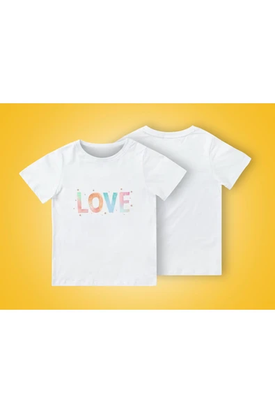 TexKid Love Aşk Yazılı Çocuk Tişört ürün görseli 1