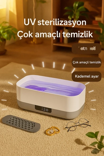 DailyTech Ultrasonik Gözlük Temizleme Cihazı Takı Saat Lens Derin Temizlik Makinesi - Resim 3