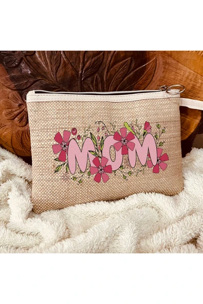 TexKid Anne/Mom Çiçek Tasarımlı 3'lü Matruşka Hediye Clutch/Makyaj/El Çantası ürün görseli 1