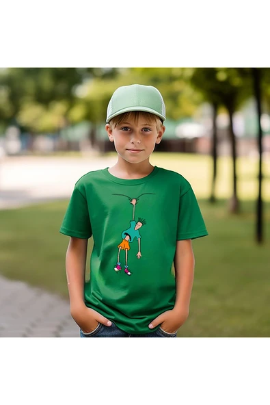 TexKid Eğlenceli Tasarım Çöp Adam Çocuk Tişört ürün görseli 1
