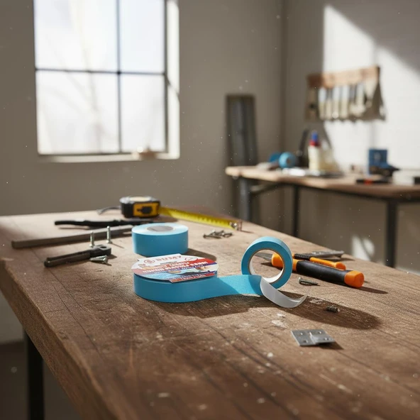 BUMY CIFT TARAFLI KOPUK MONTAJ BANT 10MMX10MT BEYAZ ürün görseli 1