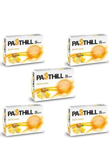 Pasthill Bal Ve Limon 24 Pastil 5'Li PAKET (SKT:08/2028) ürün görseli 1