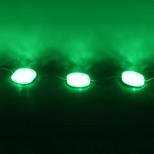 Powermaster PM-14707 12 Volt 3 Watt Yeşil Sabit 6565-2835 Modül Led 65X65x12mm - Resim 3