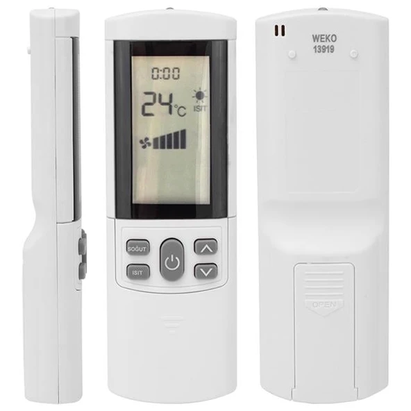 Vestel Yeni Model Kapaklı Beyaz Klima Kumandası ürün görseli 1