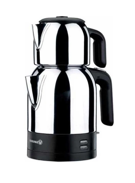 Korkmaz Demkolik Elektrikli Çaydanlık İnox Siyah A359 - Resim 2