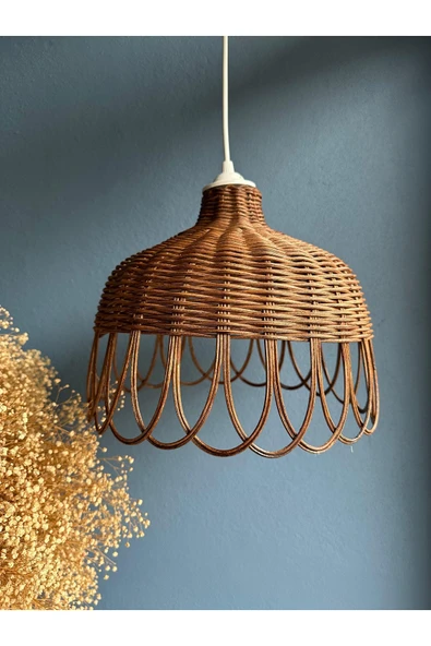 LAMPEGA Rattan Bambu Hasır Avize - Resim 2