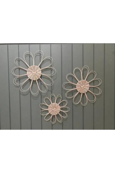 LAMPEGA  Bohem Rattan bambu hasır duvar süsü / duvar sepeti / duvar tabağı / İskandinav duvar süsü ürün görseli 1