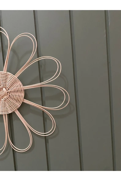 LAMPEGA  Bohem Rattan bambu hasır duvar süsü / duvar sepeti / duvar tabağı / İskandinav duvar süsü - Resim 4