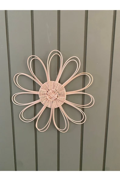 LAMPEGA  Bohem Rattan bambu hasır duvar süsü / duvar sepeti / duvar tabağı / İskandinav duvar süsü - Resim 6