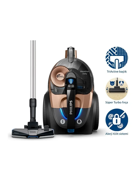 Philips Marathon Daily XB7151/07 900 W Toz Torbasız Süpürge ürün görseli 1