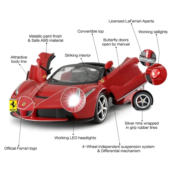 Rastar LaFerrari Aperta Drift Atan Uzaktan Kumandalı Araba - Resim 5