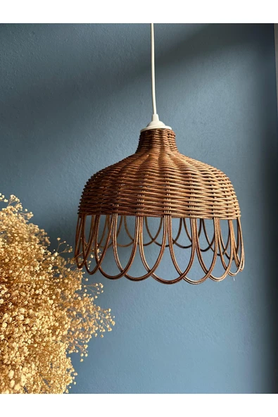 LAMPEGA Rattan Bambu Hasır Avize - Resim 3