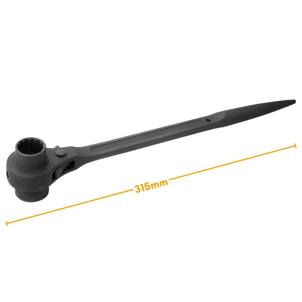 Ingco HRSTW17211 Çift Taraflı Cırcırlı 12 Köşe Lokma Anahtarı 17/21mm - Resim 4