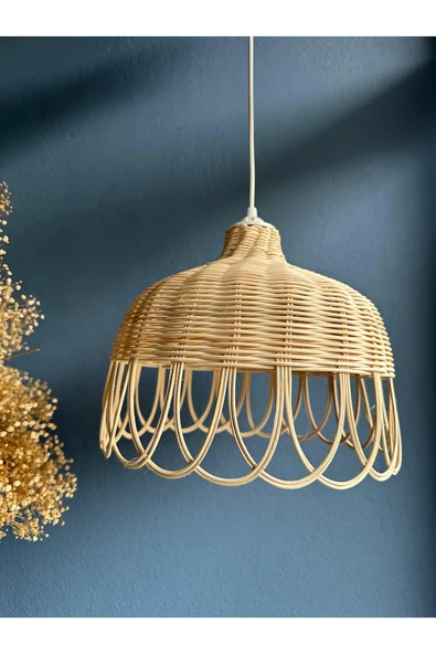 LAMPEGA Rattan Bambu Hasır Avize - Resim 2