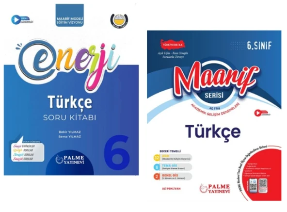 PALME YAYINEVİ 6.SINIF ENERJİ TÜRKÇE SORU KİTABI - TÜRKÇE MAARİF AKADEMİK GELİŞİM DENEMELERİ ürün görseli 1