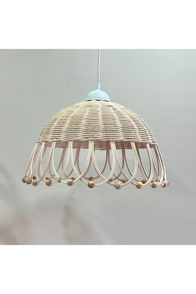 LAMPEGA Rattan / Bambu Boncuklu Avize ürün görseli 1