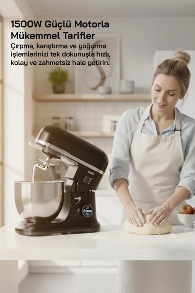 Sinbo SMX-2773 / Dijital Ekranlı Zaman Ayarlı Stand Mikser / 7.5 Litre / 1500W - Resim 4