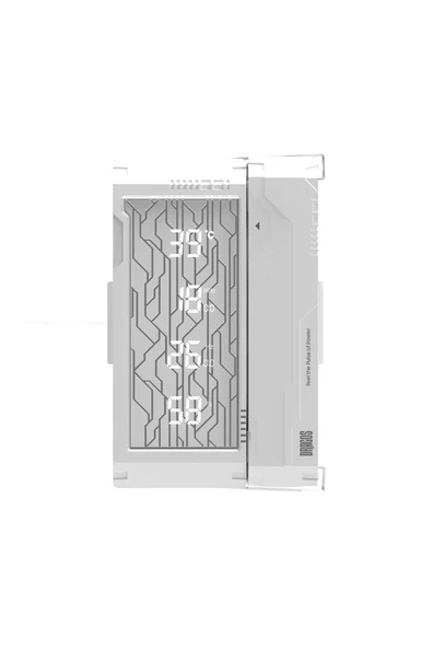 DIGITAL Isı Göstergeli 4 Isı Borulu 3000RPM 220W Intel & AMD Beyaz Kule Tipi CPU Soğutucu - Resim 2